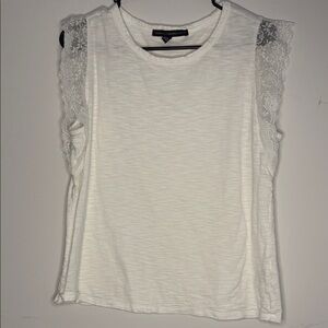 White House Black Market Lace Sleeve Women's Top whbm M Medium